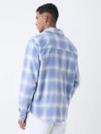 Nuon Blue Checks Design Relaxed Fit Cotton Shirt
